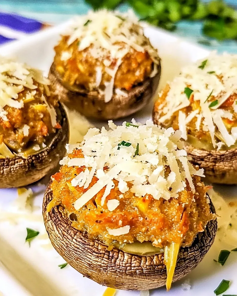 Classic Artichoke Parmesan Stuffed Mushrooms image