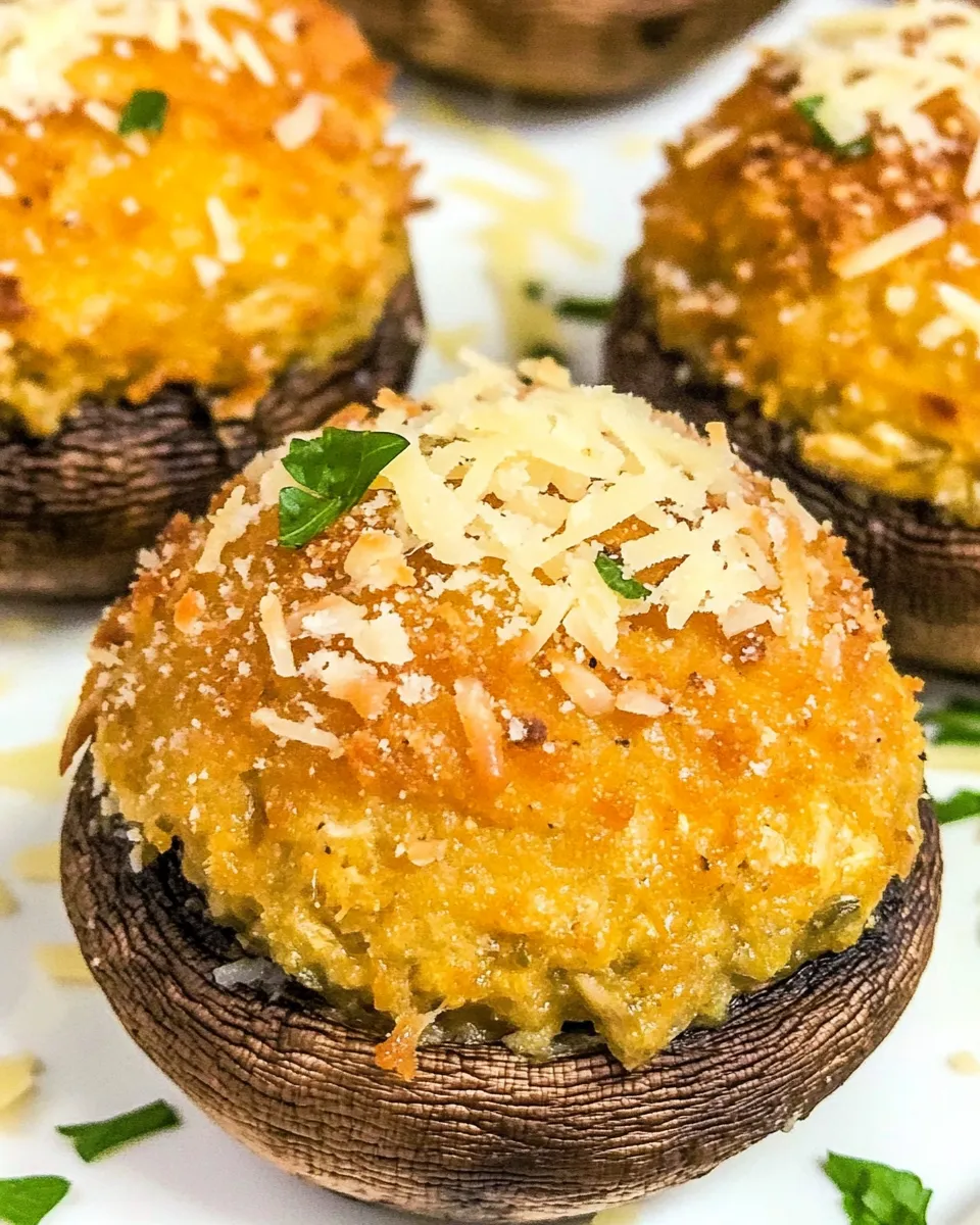 Easy Artichoke Parmesan Stuffed Mushrooms recipe photo