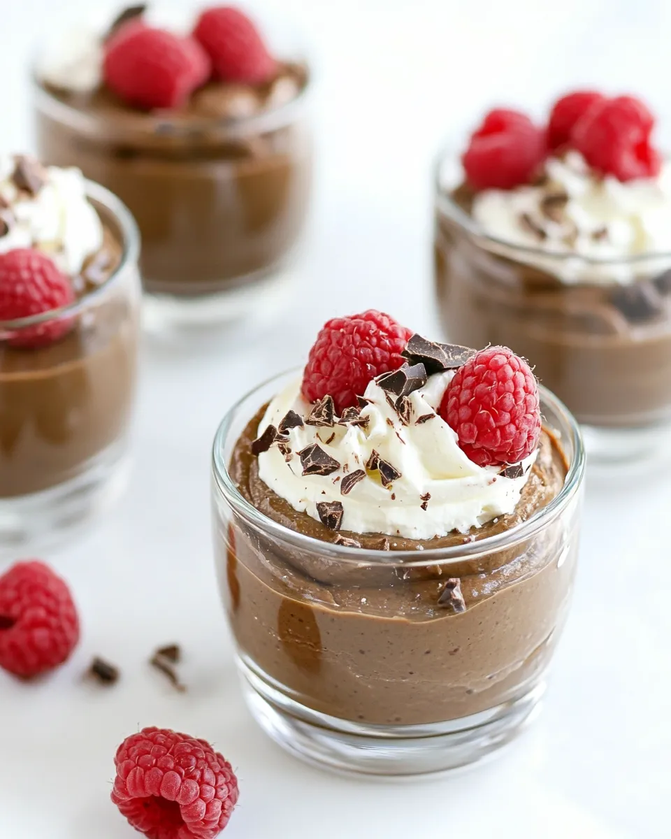 Delicious Avocado Chocolate Mousse shot