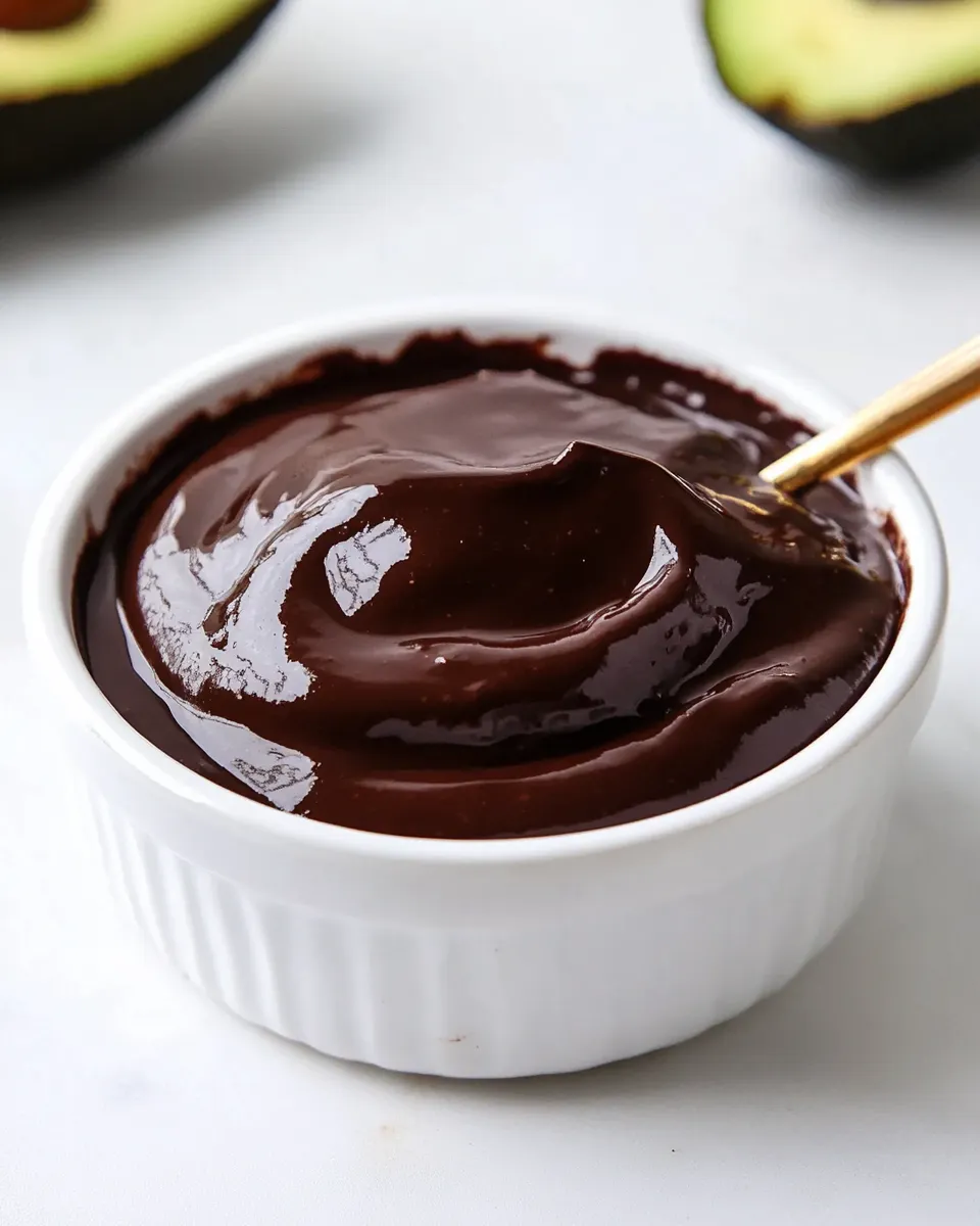 Delicious Avocado Chocolate Pudding shot