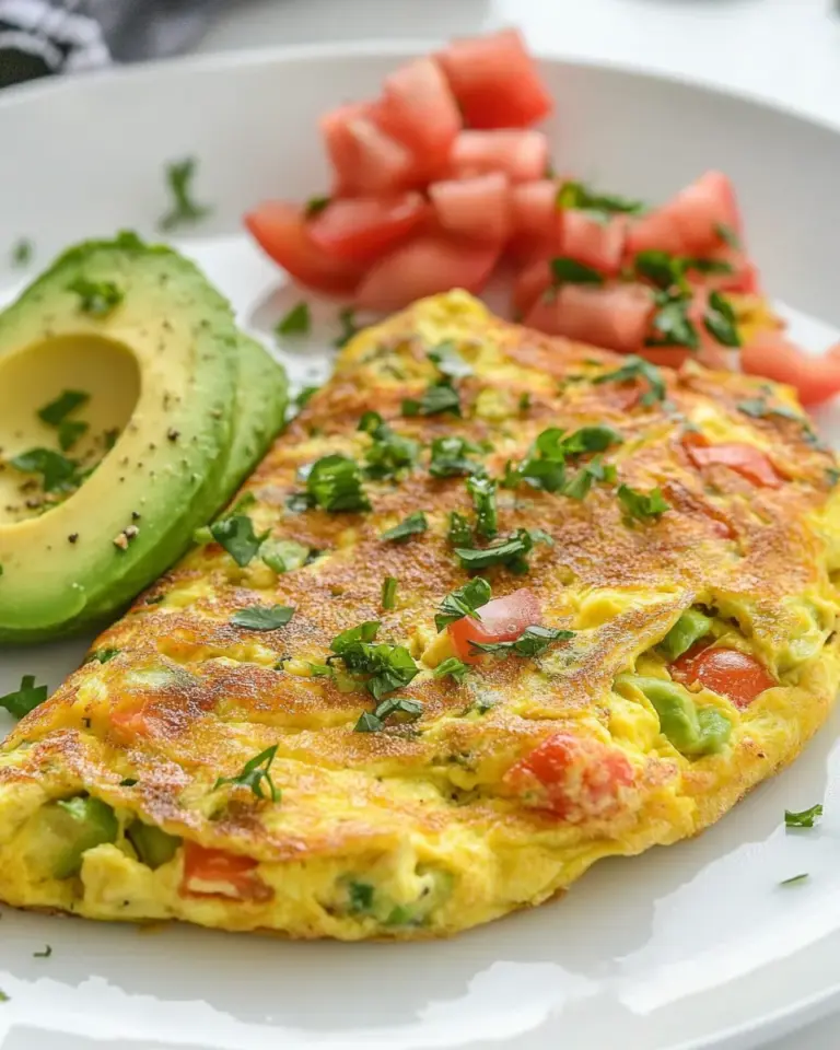 Homemade Avocado Manchego Cheese Omelette photo