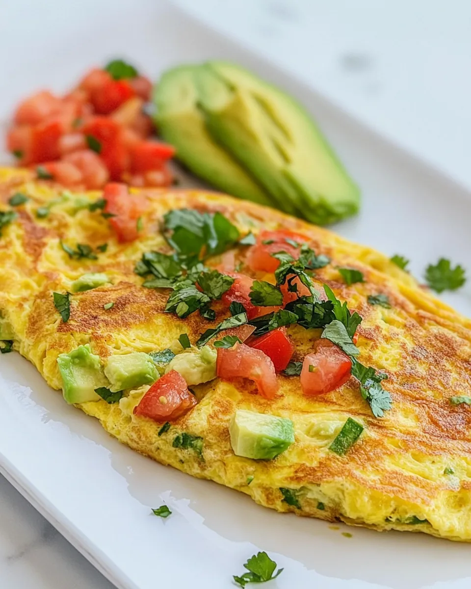 Classic Avocado Manchego Cheese Omelette image