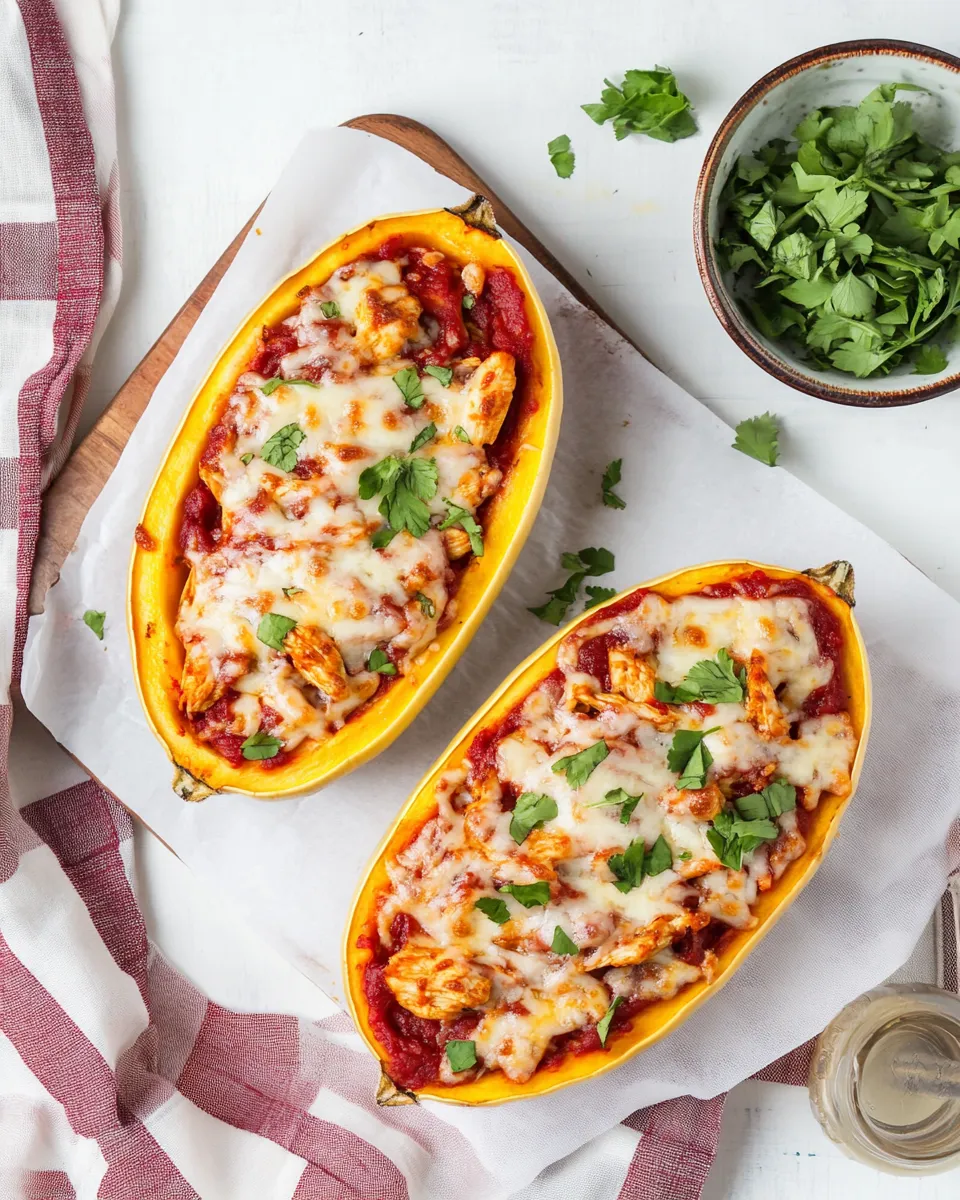 classic BBQ Chicken Pizza Spaghetti Squash Boats image