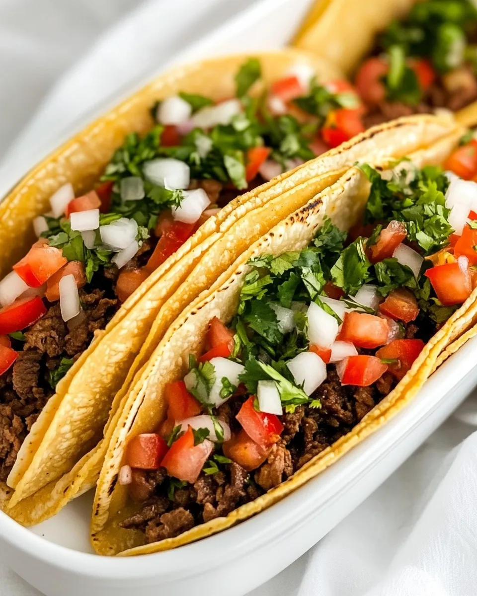 Easy Baked Beef Tacos plate image