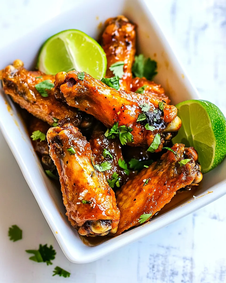 Homemade Baked Chipotle Honey Lime Hot Wings photo