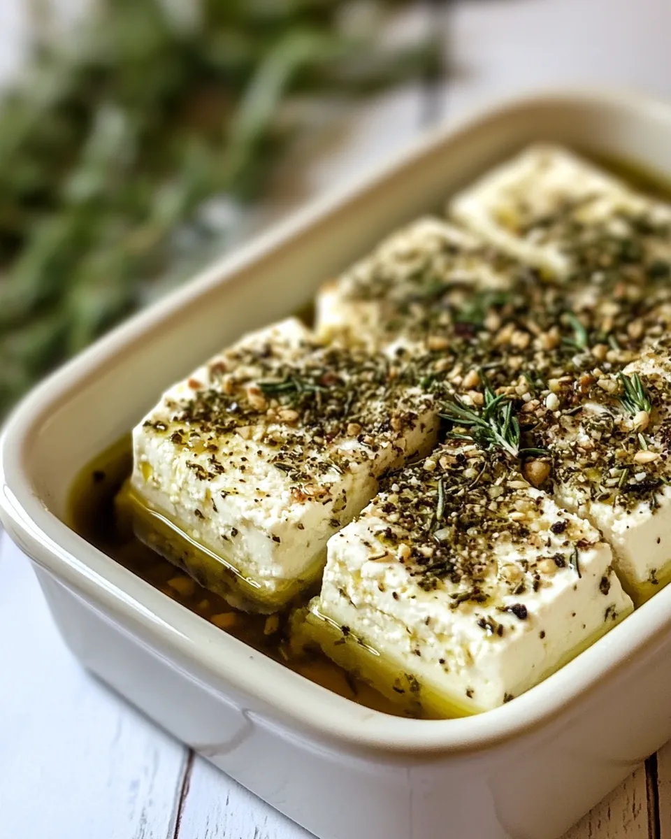 Delicious Baked Feta in Olive Oil & Italian Seasonings shot