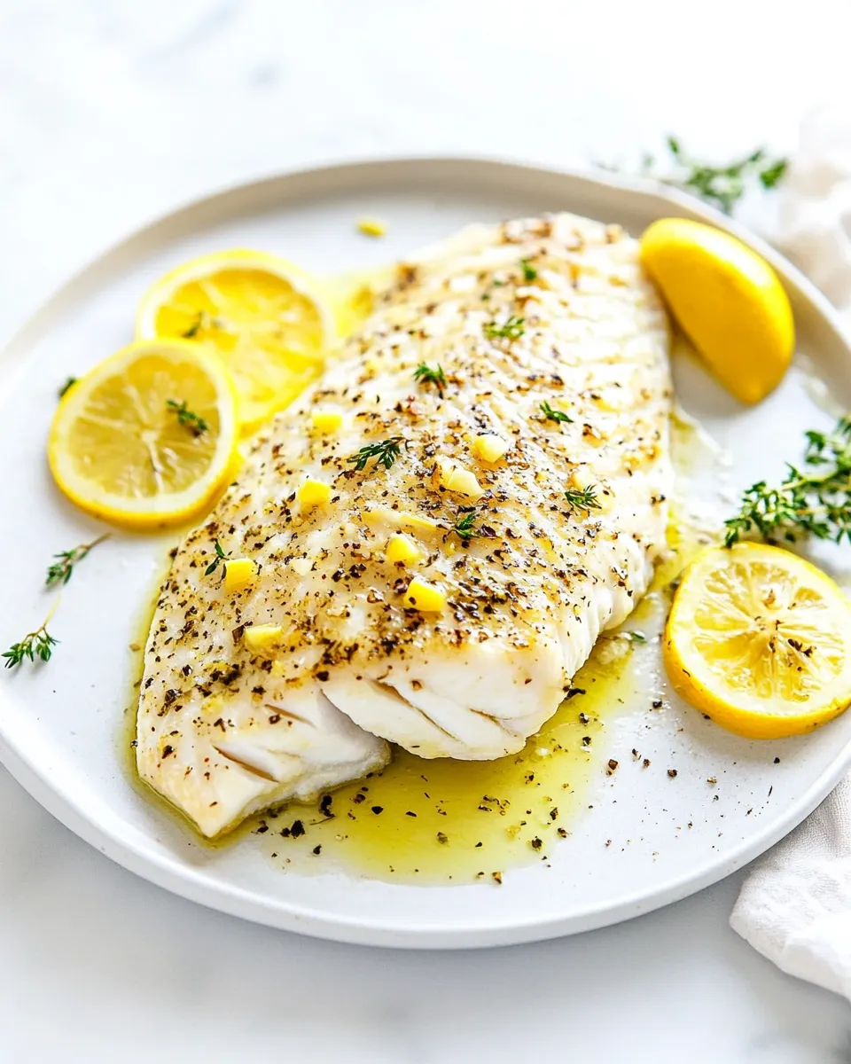 Homemade Baked Halibut with Garlic Butter photo