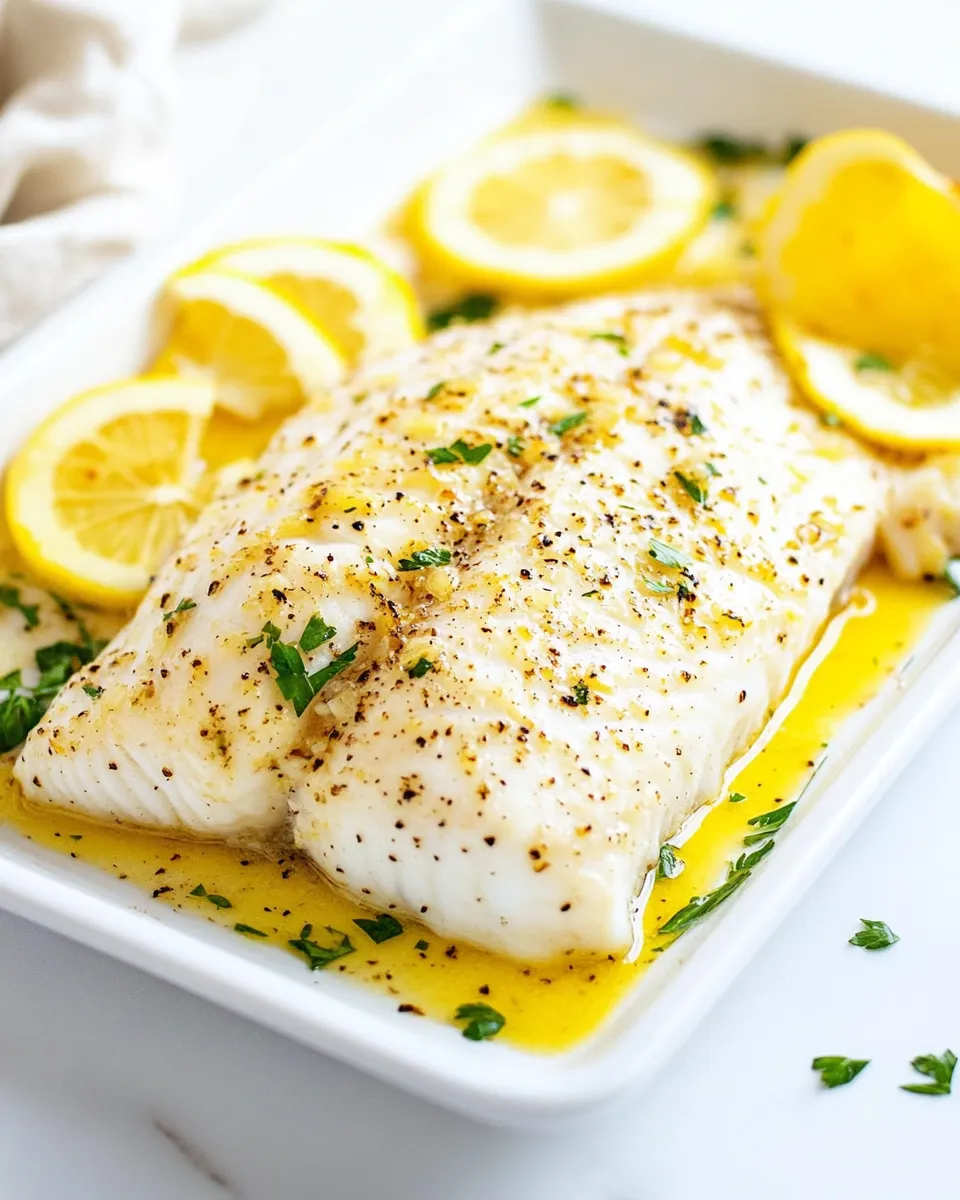Classic Baked Halibut with Garlic Butter image