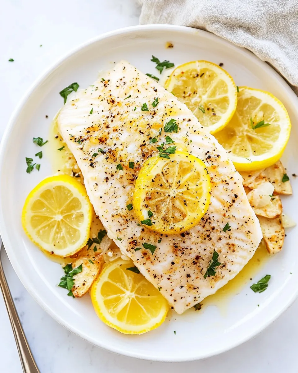 Easy Baked Halibut with Garlic Butter recipe photo