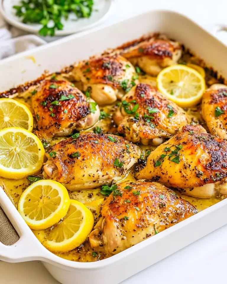 Homemade Baked Lemon Chicken Thighs photo