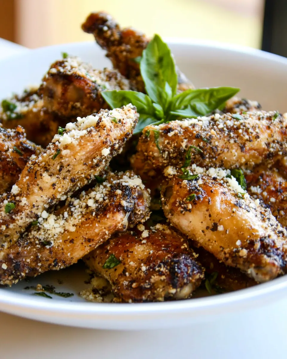 Homemade Baked Parmesan Garlic Chicken Wings Recipe photo
