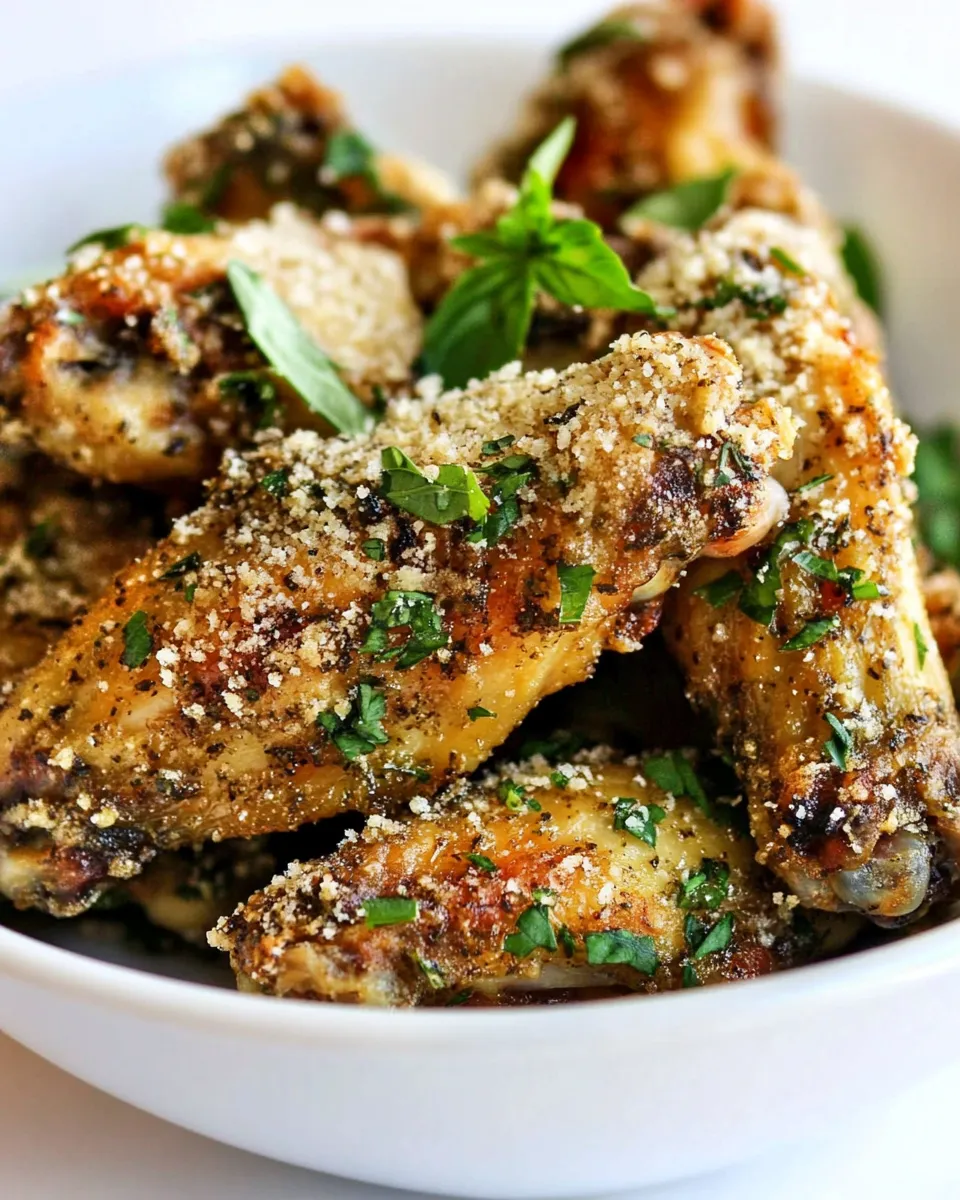 Classic Baked Parmesan Garlic Chicken Wings Recipe image