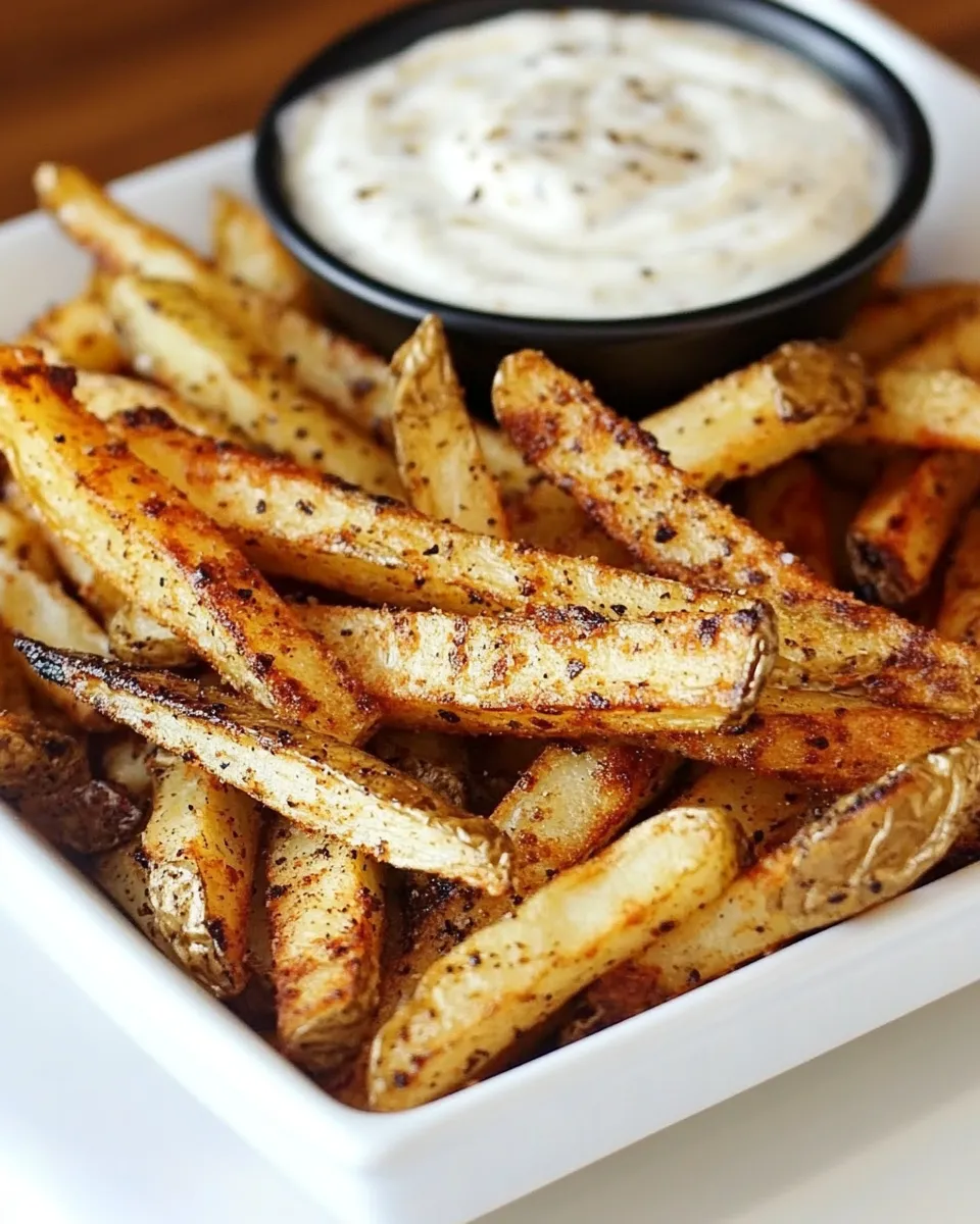 classic Baked Seasoned Fries with Skinny Garlic Aioli image