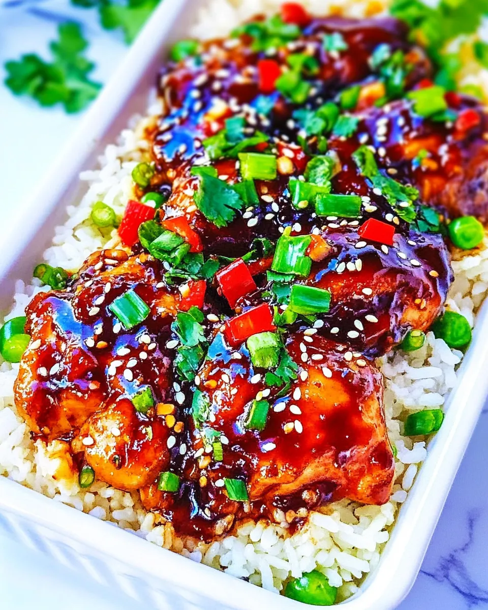 Homemade Baked Teriyaki Chicken and Rice photo