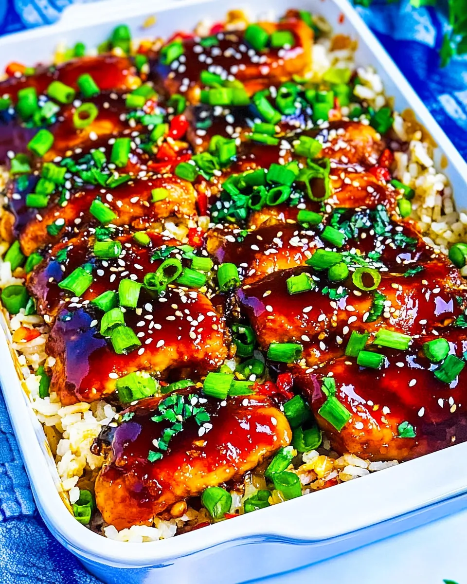 Easy Baked Teriyaki Chicken and Rice recipe photo