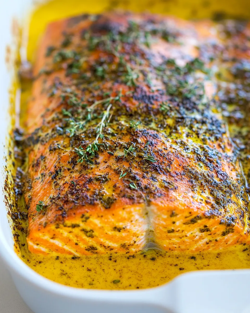 Easy Baked Turmeric Salmon plate image