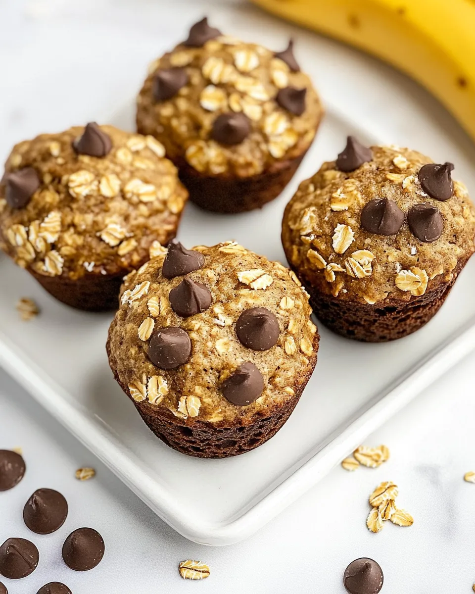 delicious Banana Oat Muffins (No Added Sugar!) shot