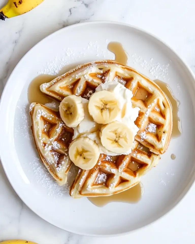 Homemade Banana Sour Cream Waffles photo