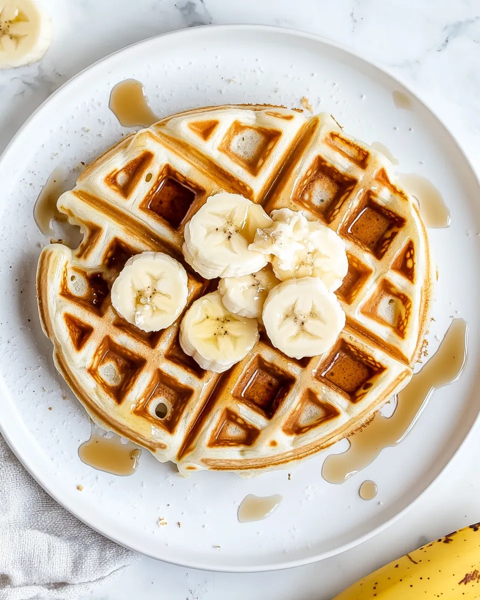 Easy Banana Sour Cream Waffles recipe photo