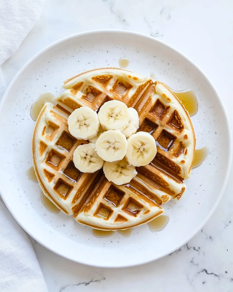 Delicious Banana Sour Cream Waffles plate image
