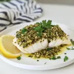 Homemade Basil Tapenade Baked Whitefish photo