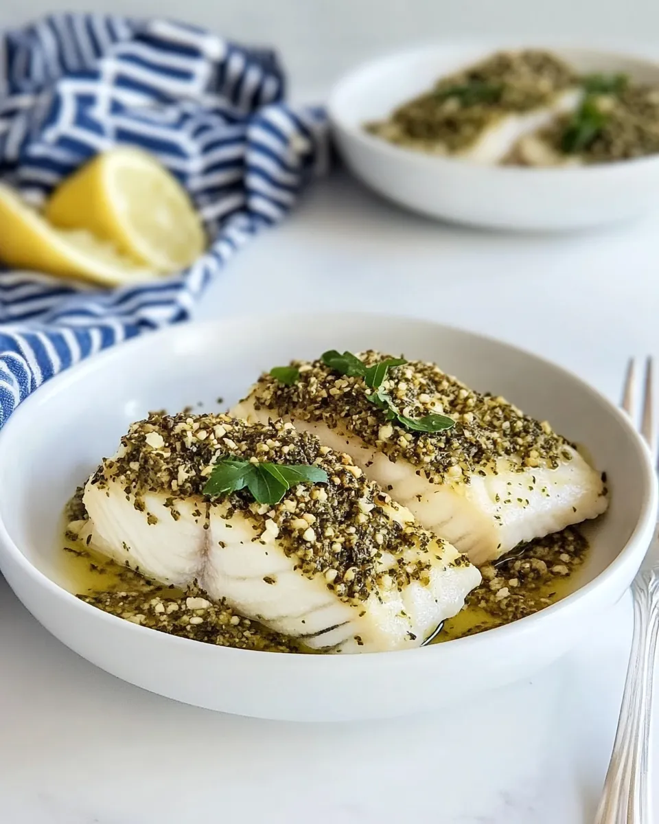 Classic Basil Tapenade Baked Whitefish image