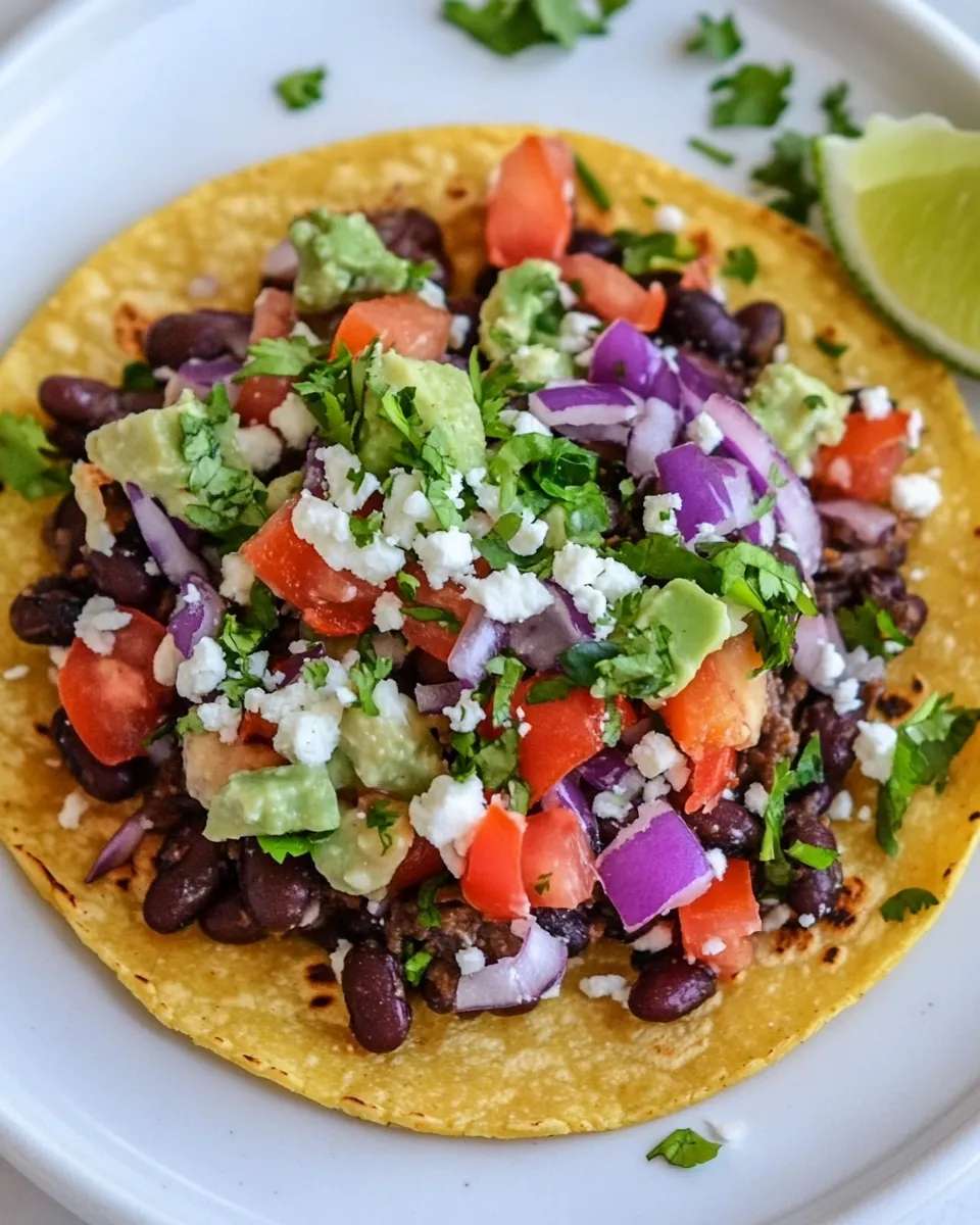 Easy Bean Tostadas recipe photo