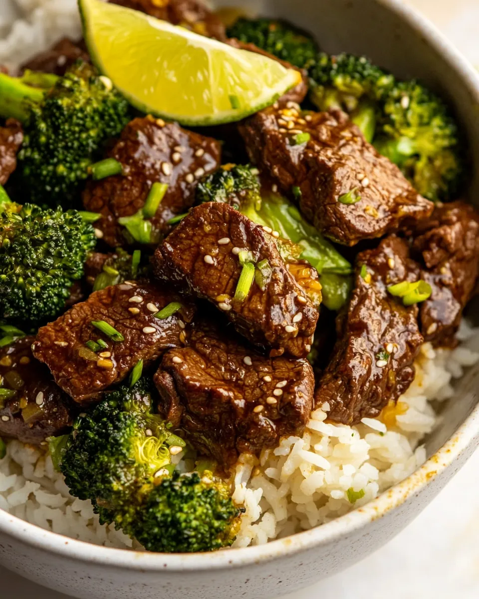 Homemade Beef and Broccoli with Coconut Lime Rice photo