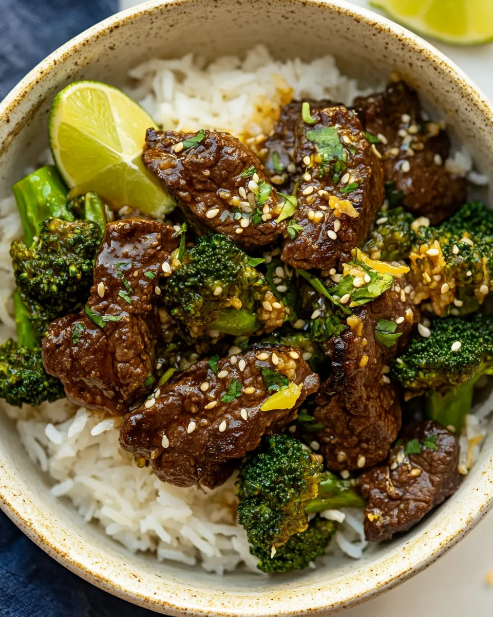 Classic Beef and Broccoli with Coconut Lime Rice image