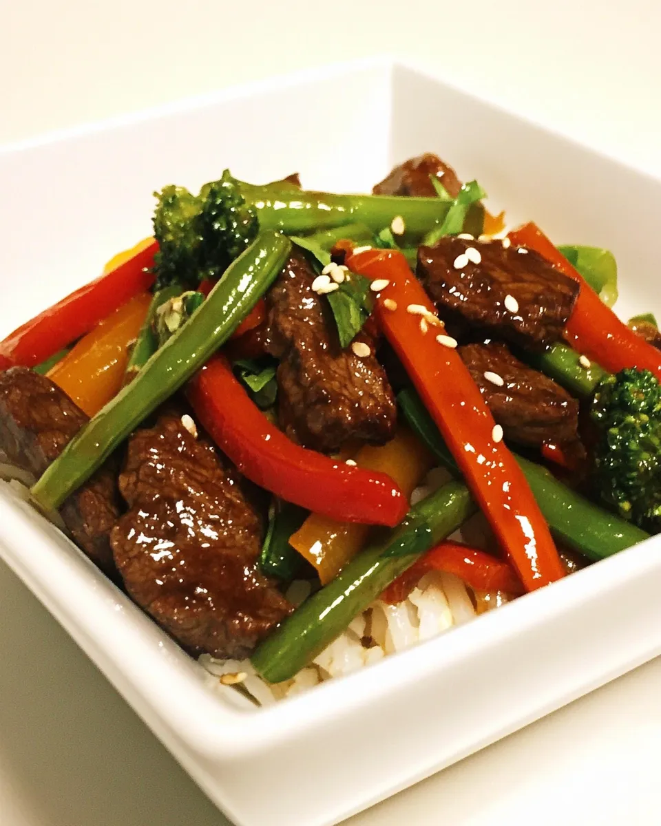 Delicious Beef and Vegetable Stir-Fry shot