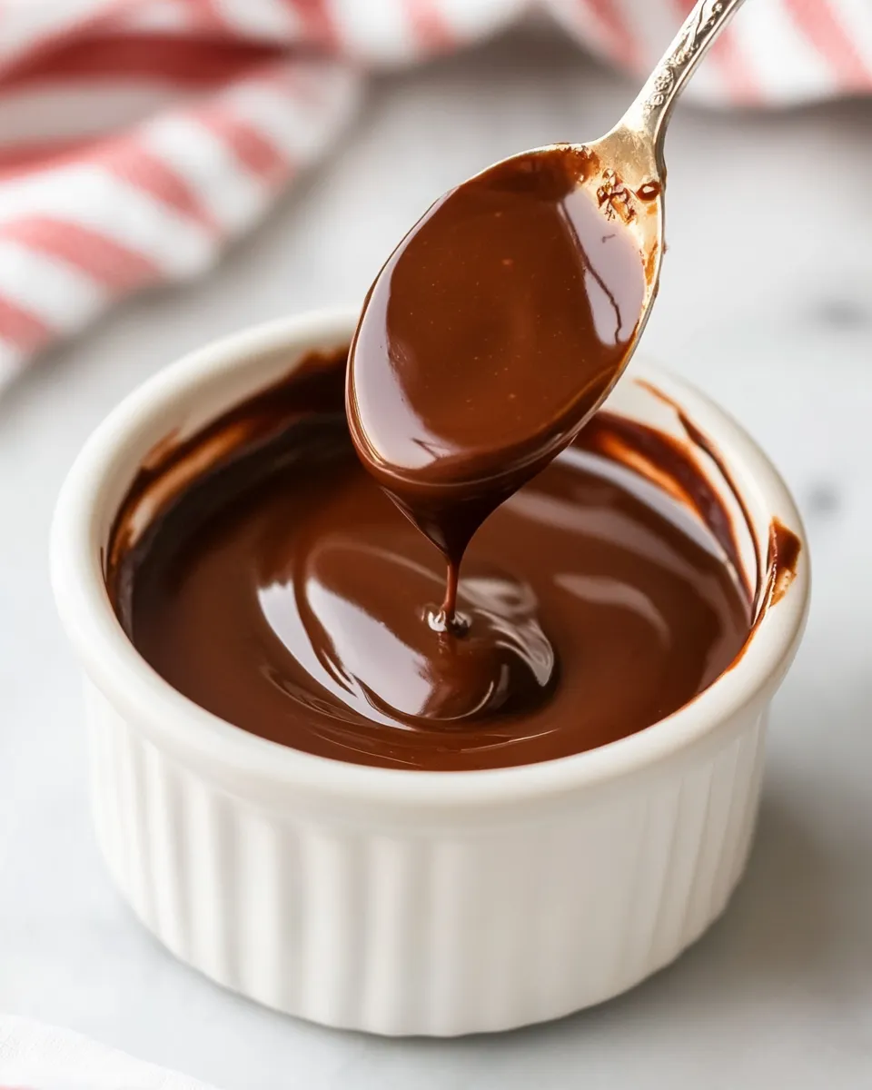 delicious Best Homemade Hot Fudge Sauce Recipe shot