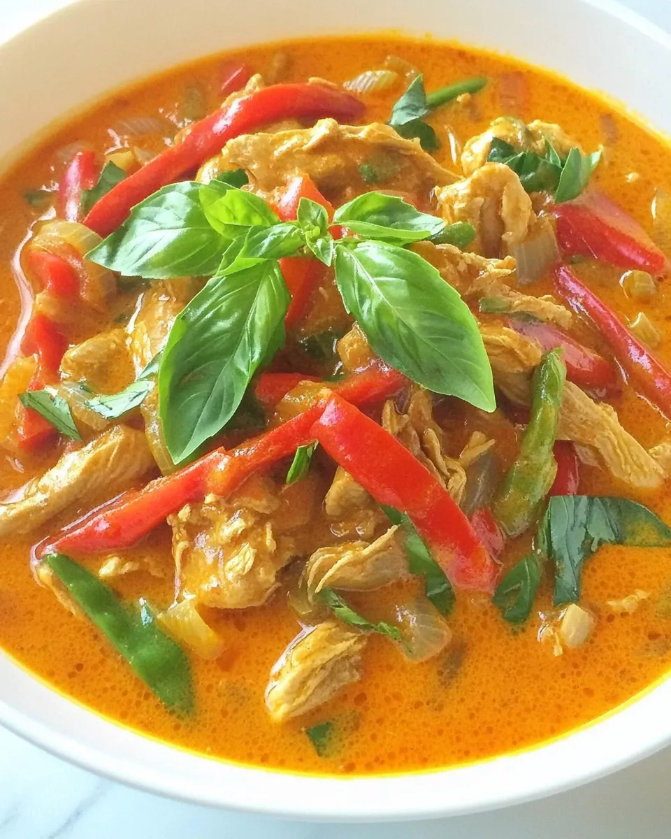 Delicious Best Thai Panang Chicken Curry plate image
