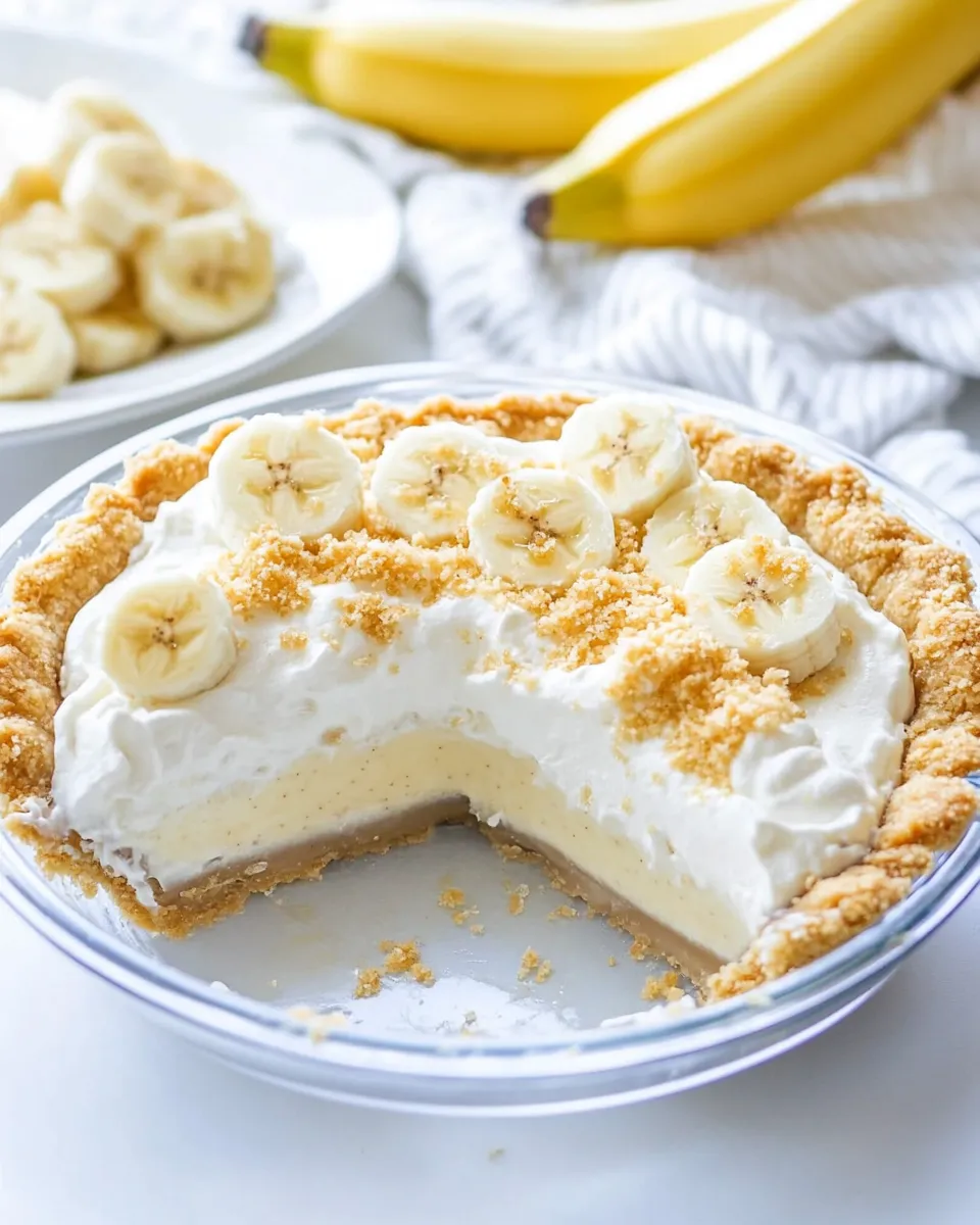 Delicious Biscoff Banana Cream Pie plate image