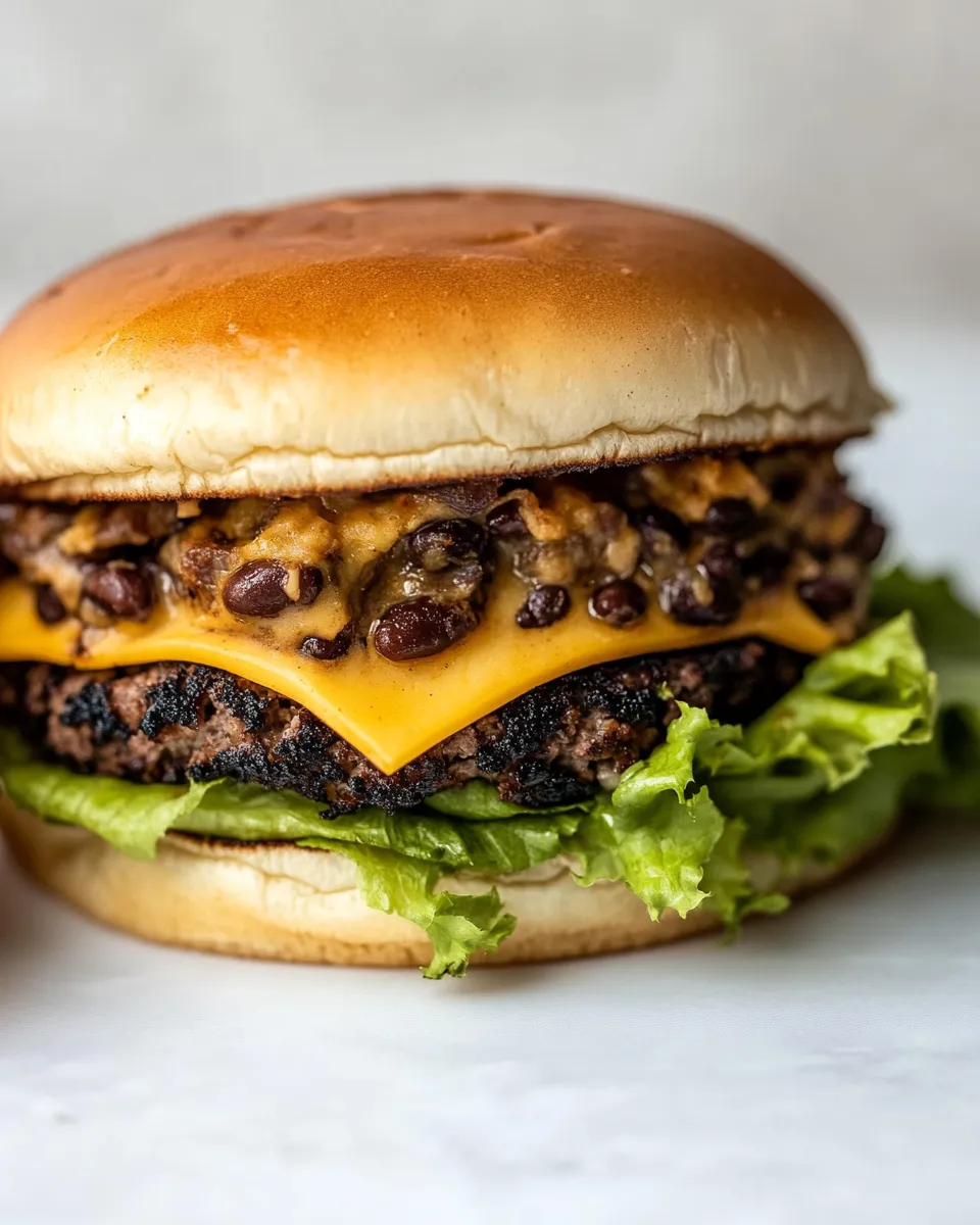 Delicious Black Bean Smashburgers. shot