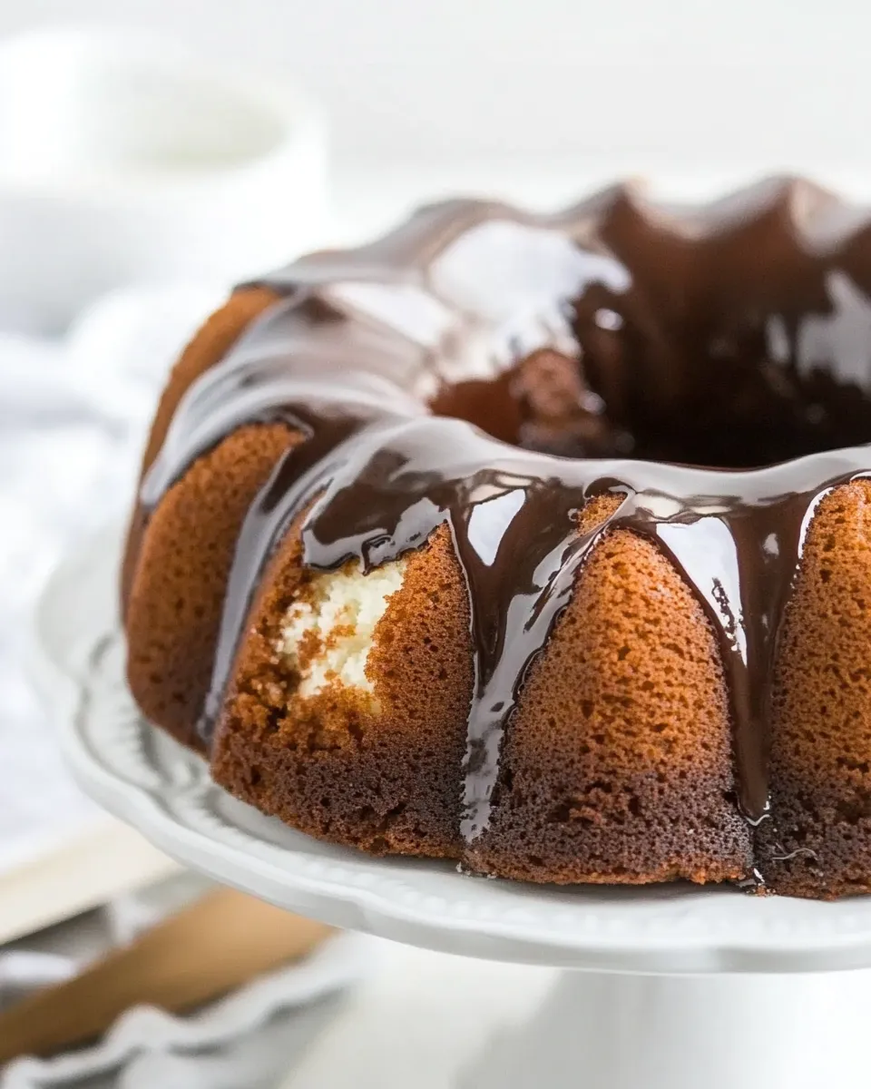 Homemade Black and White Pound Cake photo