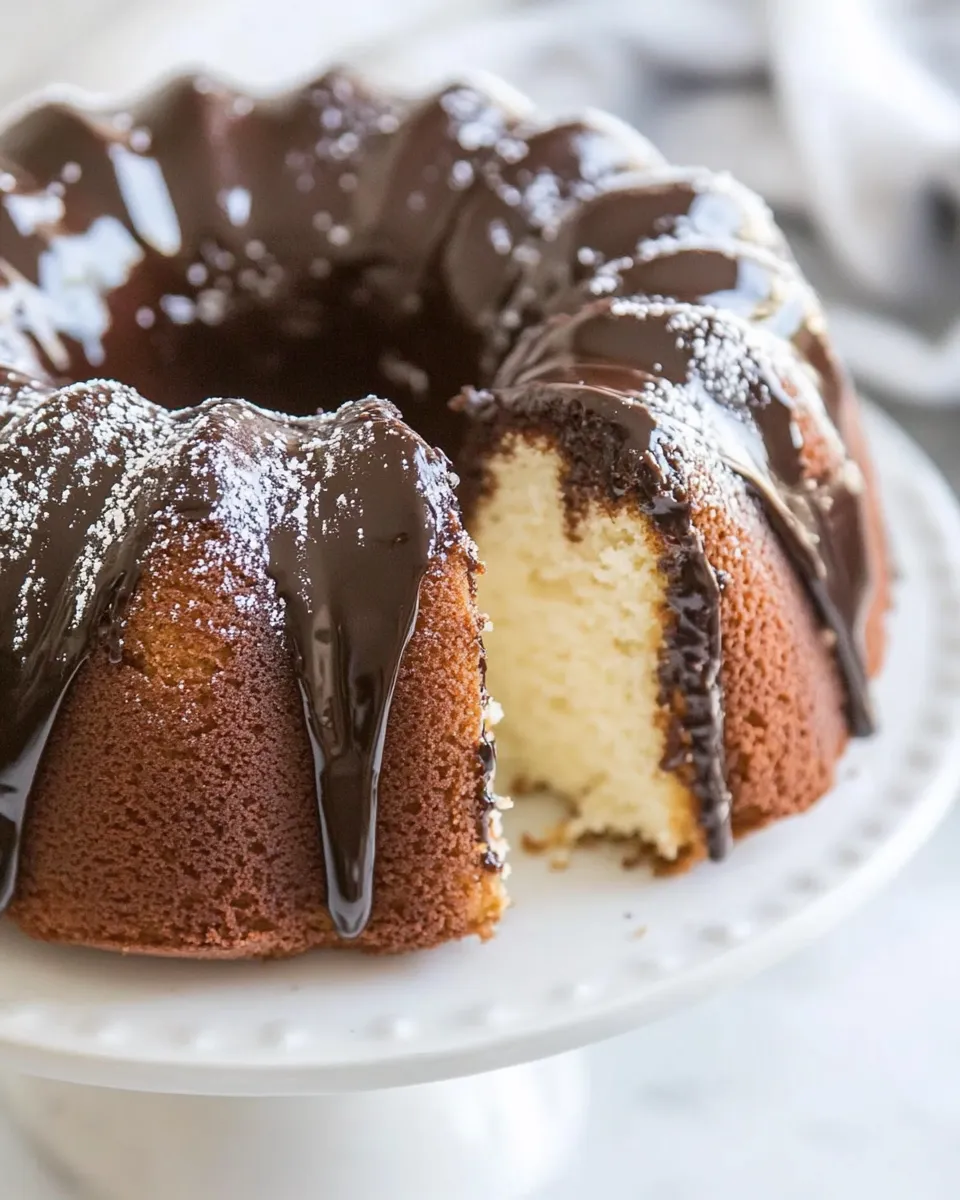 Classic Black and White Pound Cake image