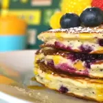 Homemade Blueberry Cottage Cheese Pancakes photo