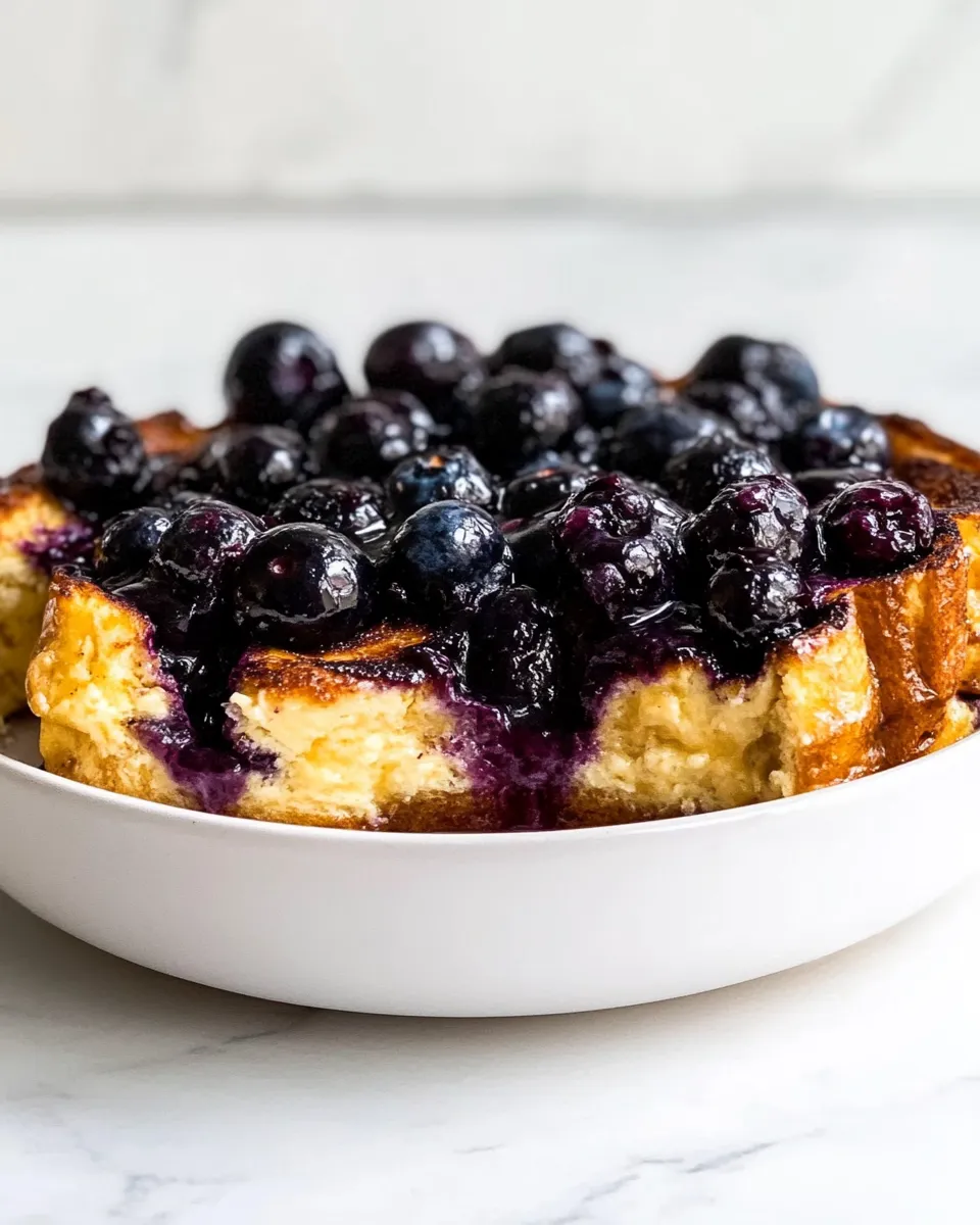 Homemade Blueberry Cream Cheese French Toast Bake photo