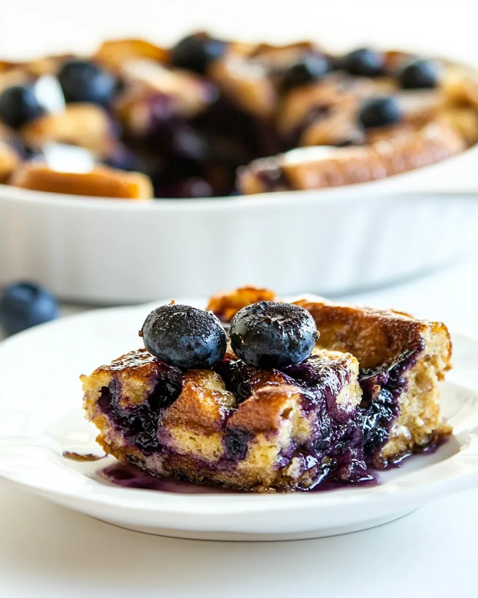 Delicious Blueberry Lemon French Toast Casserole dish photo