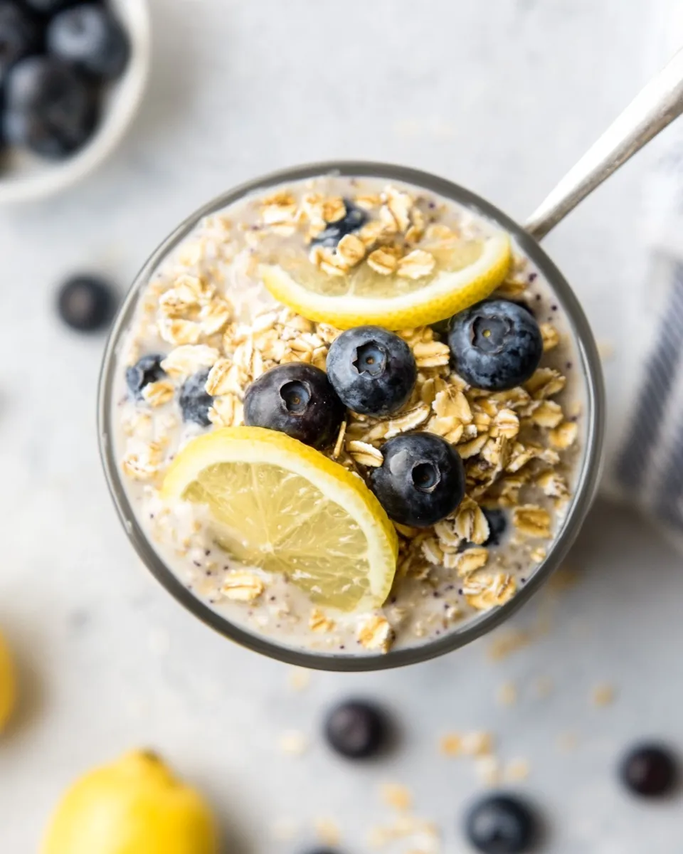 Easy Blueberry Lemon Overnight Oats recipe photo