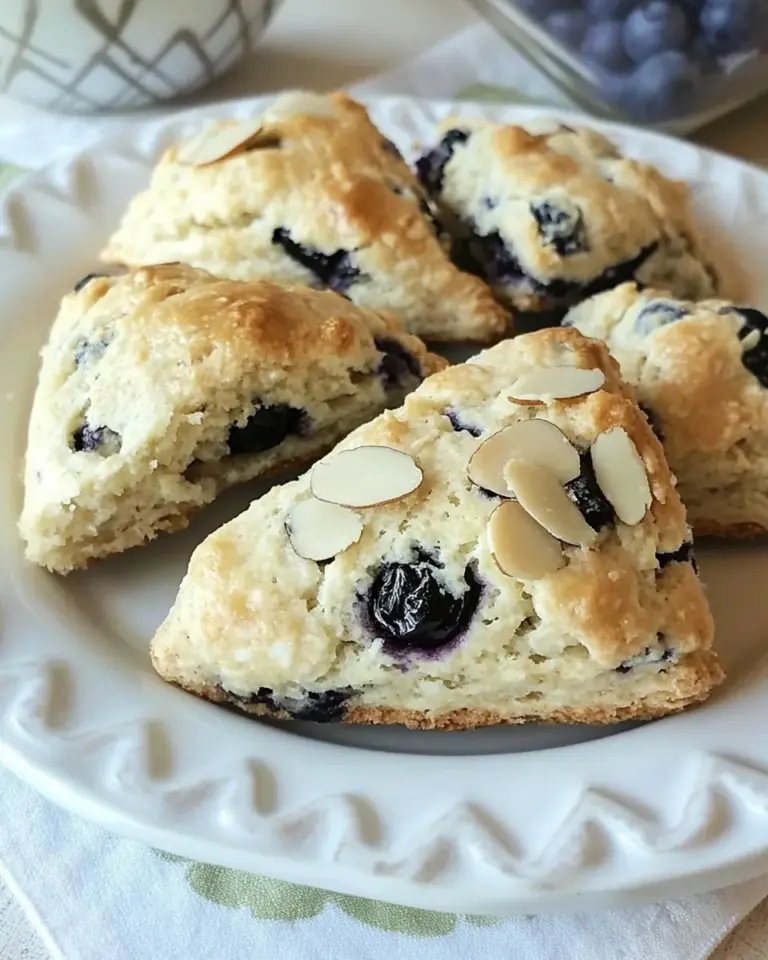 Homemade Blueberry Scones with Almonds photo