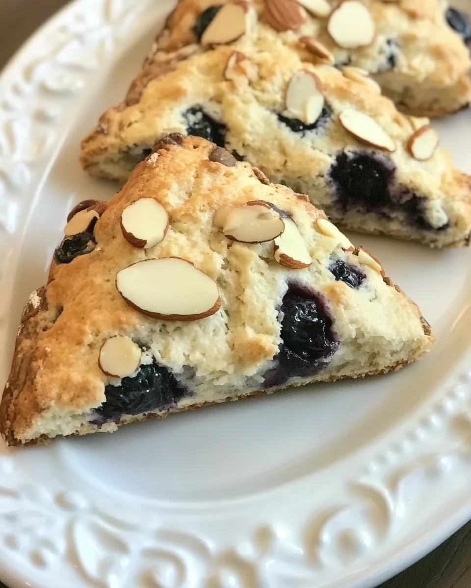 Delicious Blueberry Scones with Almonds plate image