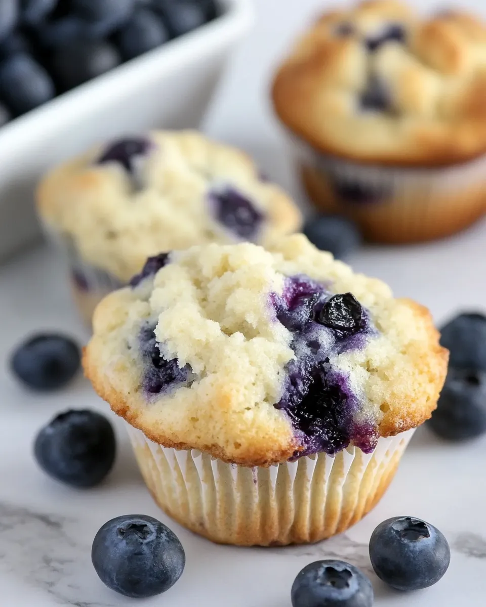 Classic Blueberry Sour Cream Muffins image