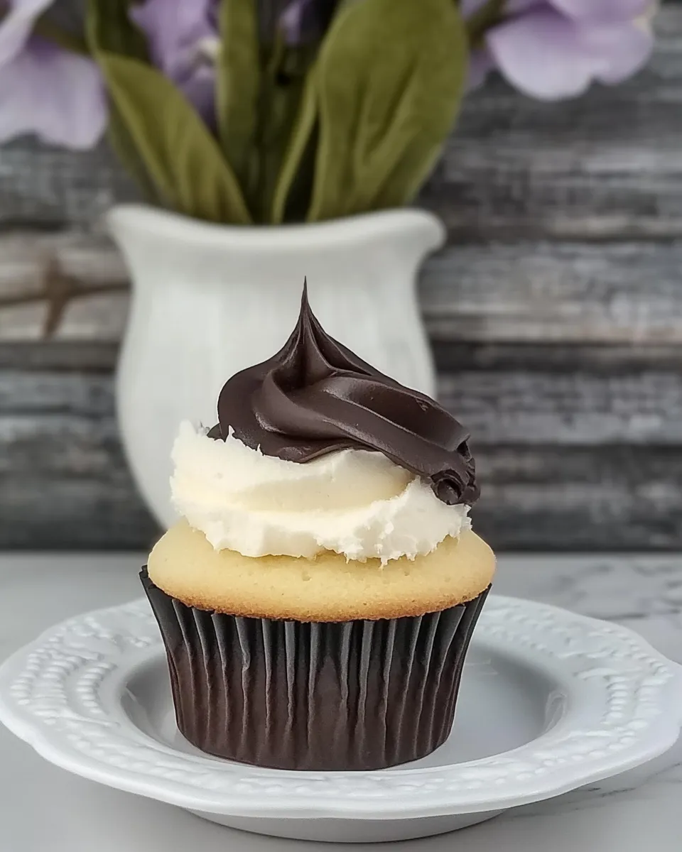 Classic Boston Cream Pie Cupcakes image
