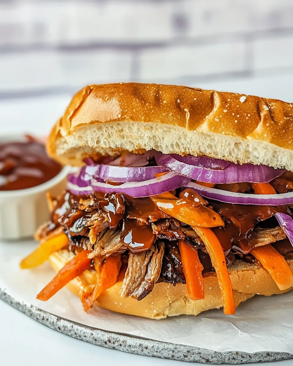Delicious Brisket Sandwiches plate image