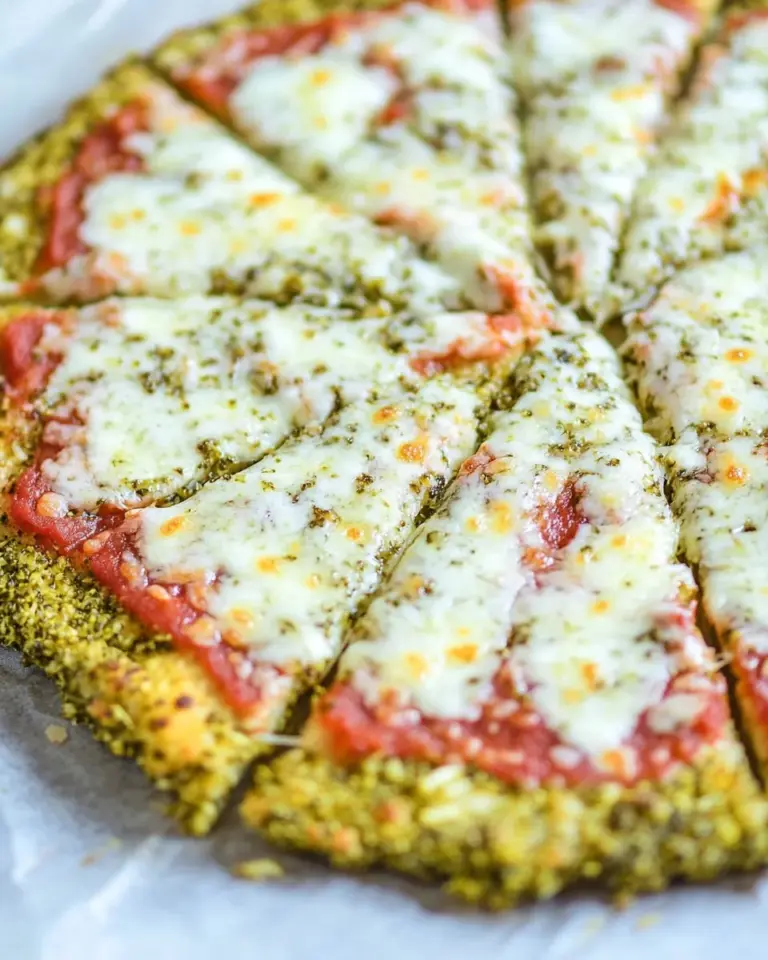 Homemade Broccoli Crust Pizza photo
