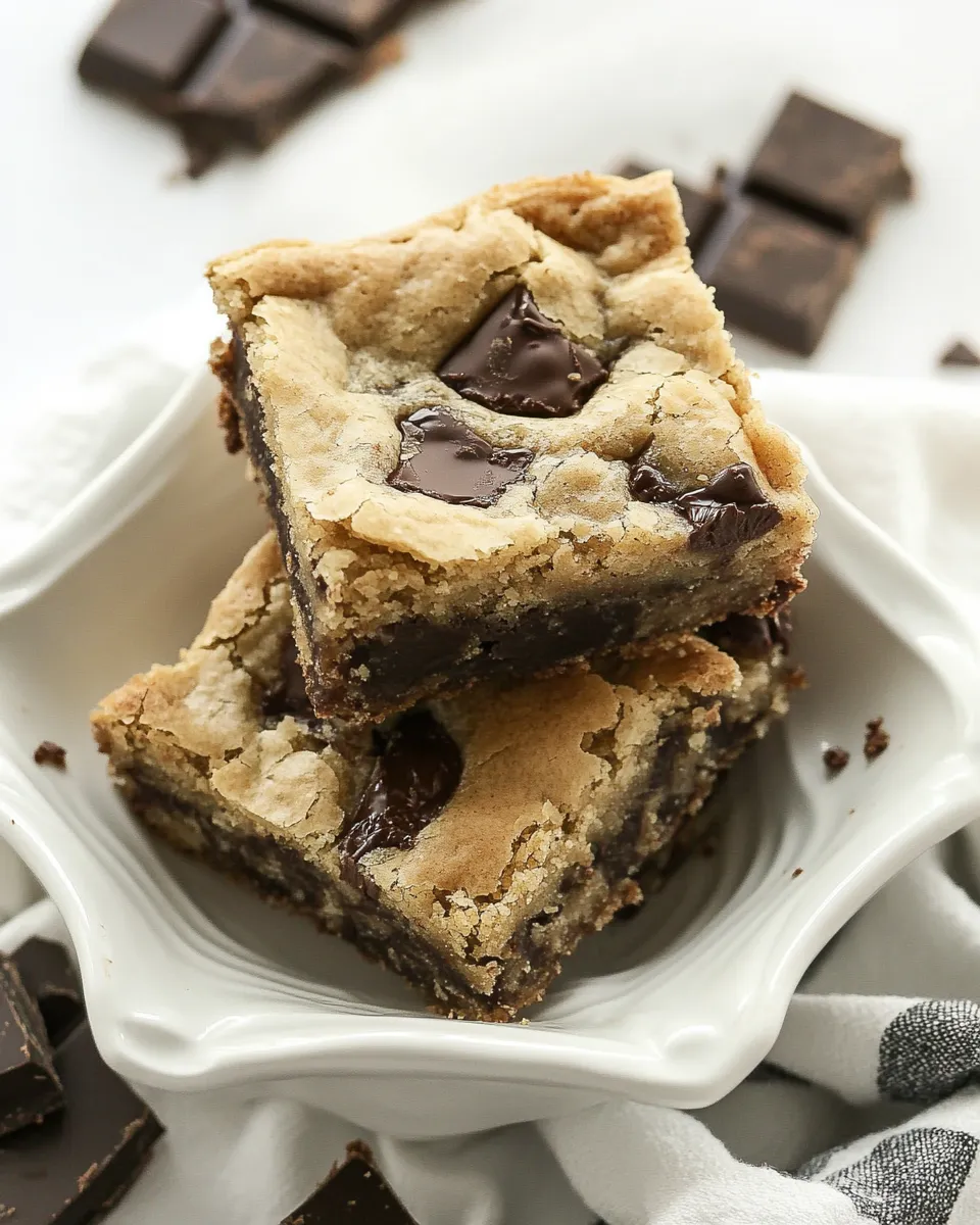 Delicious Brown Butter Chocolate Chunk Bars shot