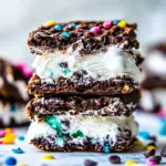 Homemade Brownie Waffle Ice Cream Sandwiches photo