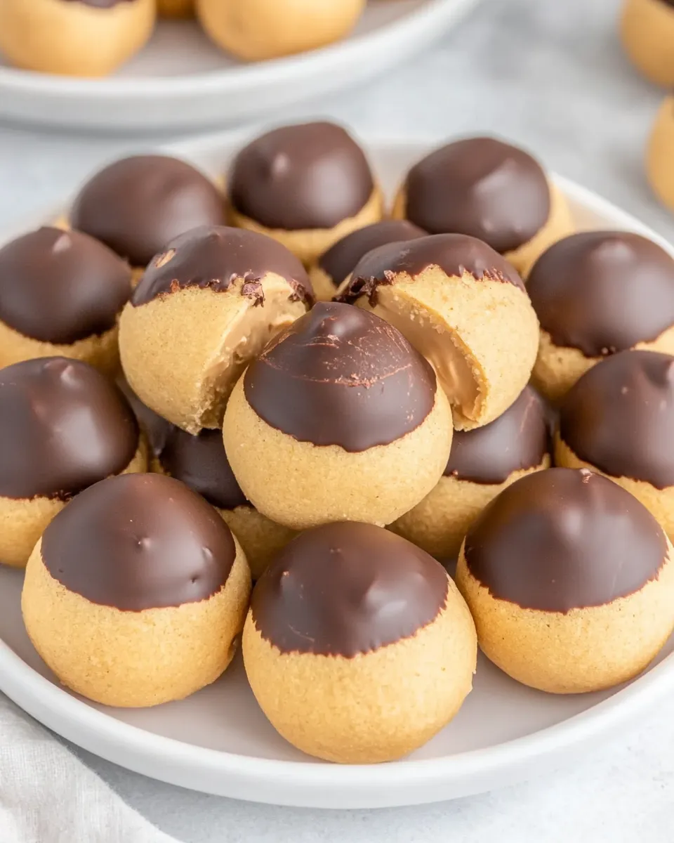 Delicious Buckeyes Recipe (How To Dip Buckeyes In Chocolate) dish photo
