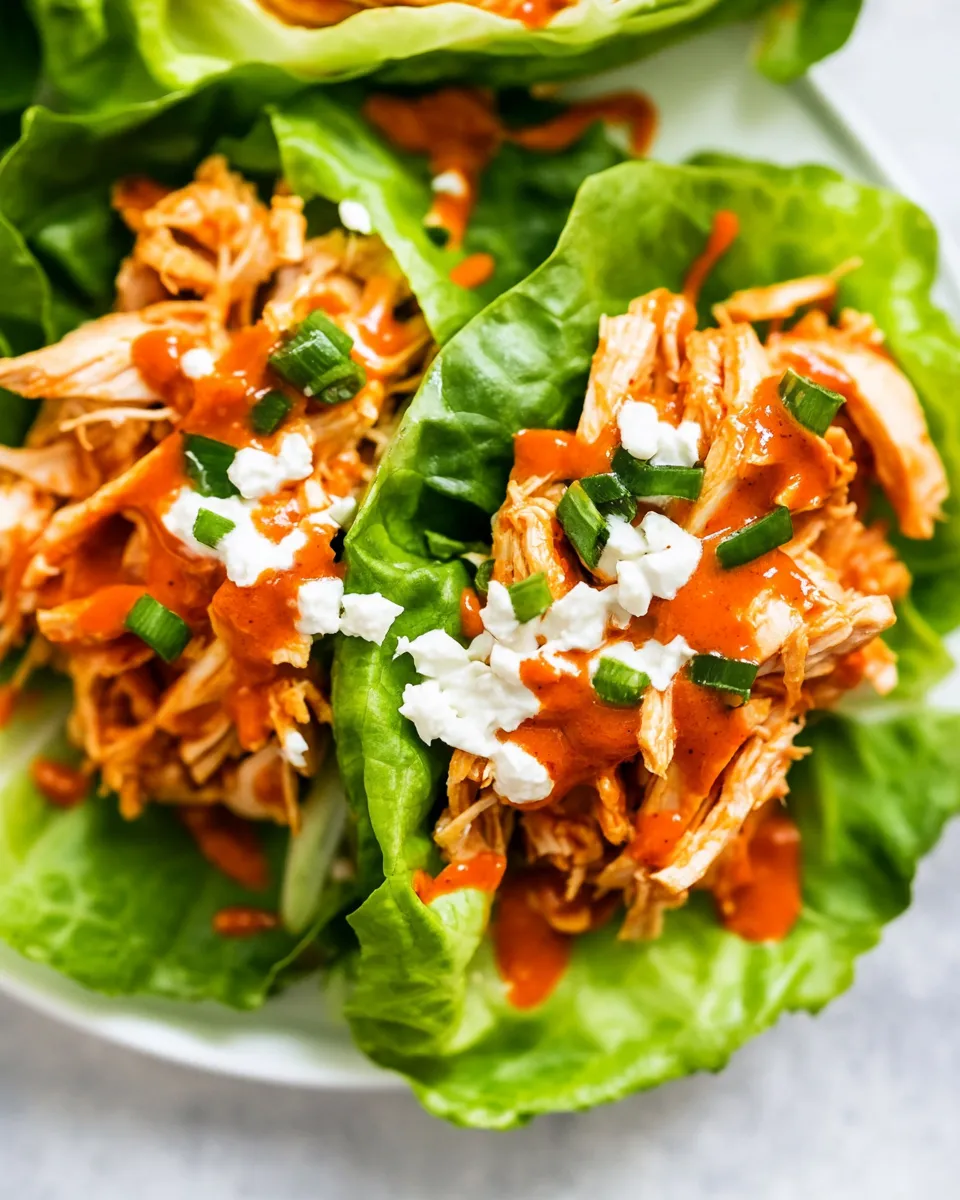 Homemade Buffalo Chicken Lettuce Wraps (Slow Cooker, Instant Pot) photo